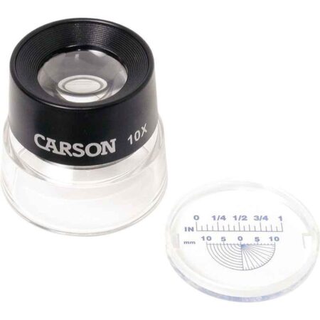 Carson 10X LumiLoupe Pre-Focused Stand Magnifier Loupes