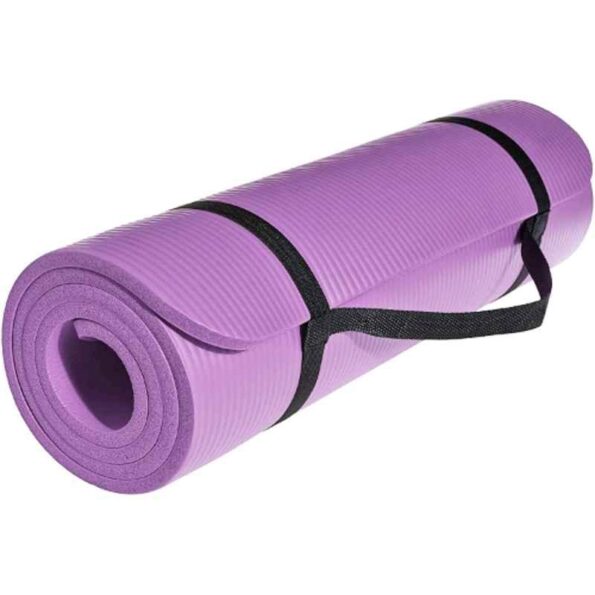 Strauss 61x10x8cm Polyvinyl Chloride Foam Purple Yoga Mat with Carrying Strap