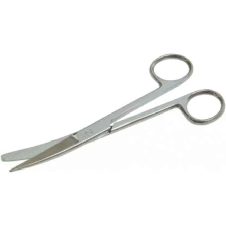 Forgesy NEO37 7 inch Silver Stainless Steel Blunt Sharp Curved Dressing Scissor