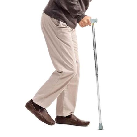 Fidelis Healthcare Aluminium Silver Single Height Adjustable Walking Stick