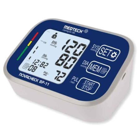 Medtech BP11 Portable Automatic Digital Blood Pressure Monitor Machine with Backlight