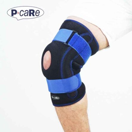 P+caRe Neoprene Black & Blue Knee support with Stays