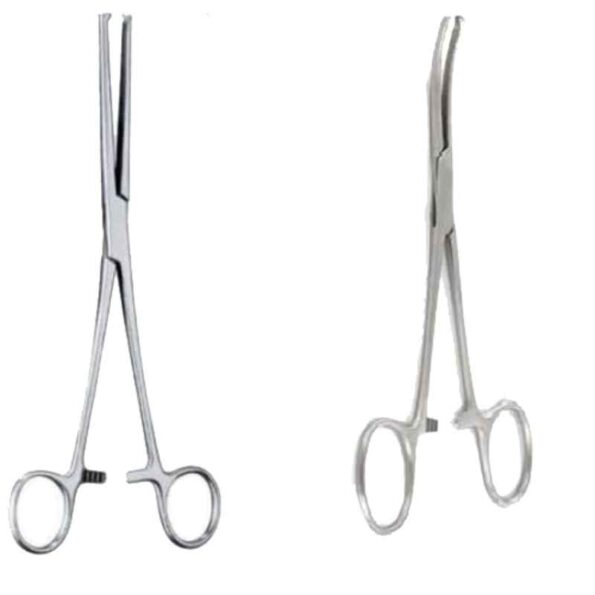 Forgesy 6 inch Stainless Steel Straight & Curved Artery Forceps