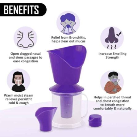 Divine Medicare 300ml ABS Purple Nozzle Inhaler Facial Steamer Machine