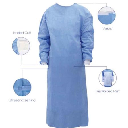 Medisafe Global Extra Large SMMS Disposable Surgical Reinforced Gown with Medical Pouch