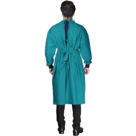 PMPS Impervious & Cotton Green & Brown Surgeon Gown with Back Tie