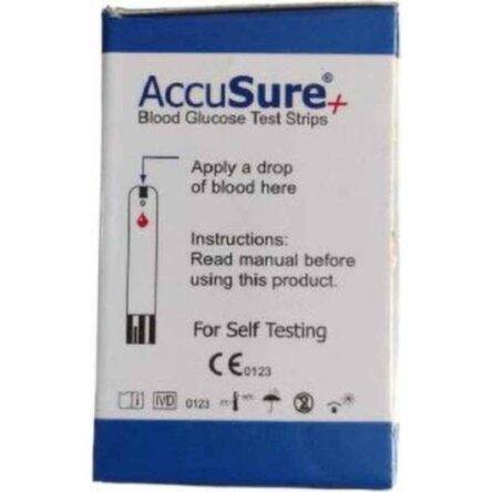 Accusure Plus 100 Pcs Glucometer Test Strips