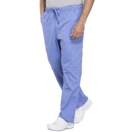 Superb Uniforms Polyester & Viscose Sky Blue Scrub Pant for Men