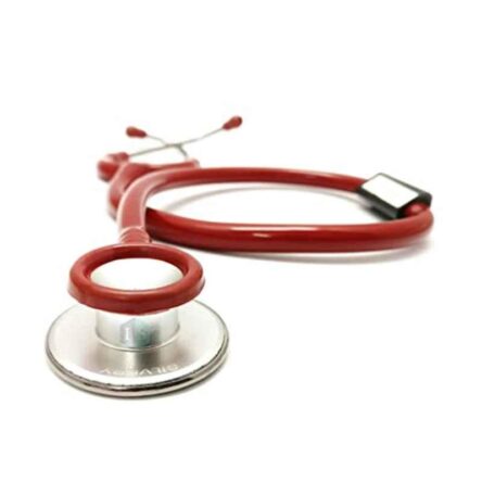 Indosurgicals Silvery Aluminium Red Stethoscope