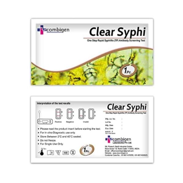 Recombigen One Step Rapid Syphilis Test Kit (Pack of 10)