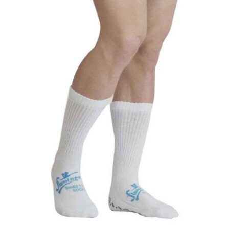 Flamingo Off White Diabetic Socks with Anti Skid