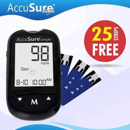 Accusure Simple Glucose Monitor with 25 Strips