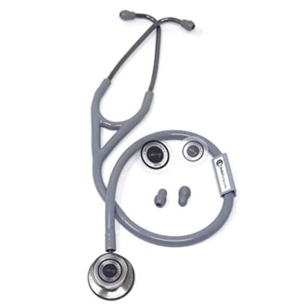 Indosurgicals Silvery III Stainless Steel Grey Stethoscope