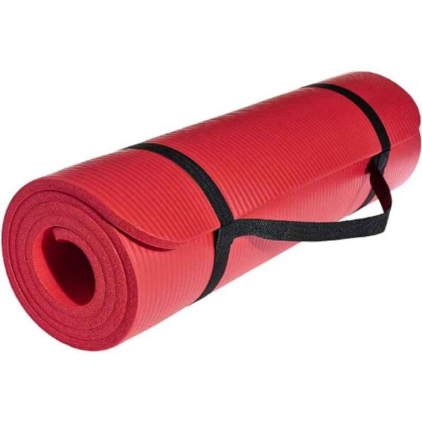 Strauss 61x10x8cm Polyvinyl Chloride Foam Red Yoga Mat with Carrying Strap