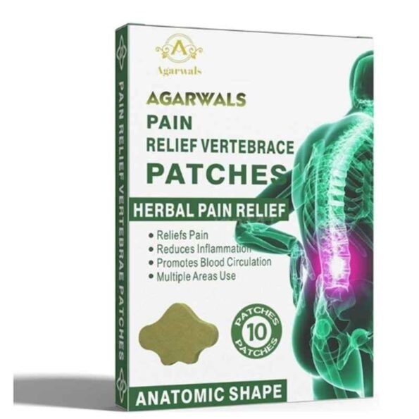 Agarwals 10 Pcs Pain Relief Lumbar Vertebra Herbal Patch Box (Pack of 2)