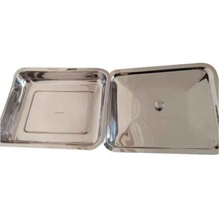 Pyrax Stainless Steel Dental Instruments Tray with Lid