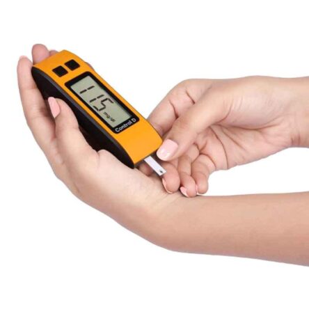 Control D Orange Glucometer with 100 Strips