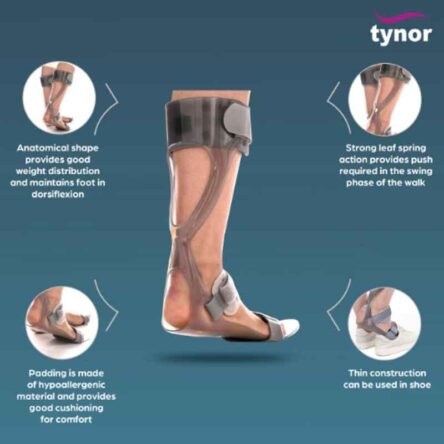 Tynor Polypropylene Right Foot Drop Splint