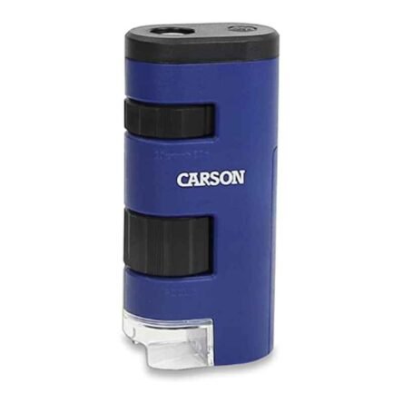 Carson Pocket Micro MM-450 20-60X Plastic Blue LED Lighted Zoom Field Microscope with Aspheric Lens System