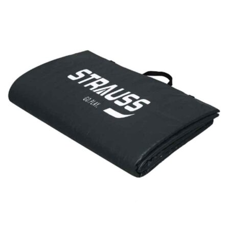 Strauss 66×26 inch EPE Foam & Rexine Black Yoga Exercise Rolling Mat