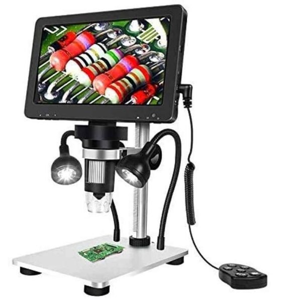 Microware 50-1200X 7 inch LCD 1080P Video Microscope with Wired Remote