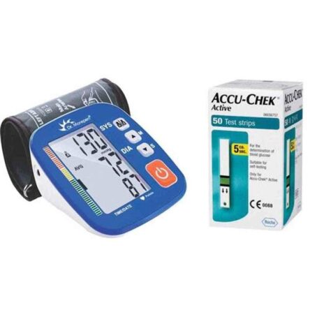 Dr. Morepen BP-02-XL Blood Pressure Monitor & Accu-Chek Active 50 Test Strips