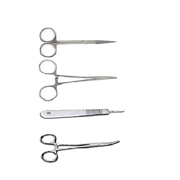 Forgesy 4 Pcs Stainless Steel Forcep Surgical Set