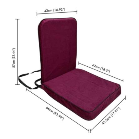 Kawachi Maroon Folding Relaxing Buddha Yoga Meditation Chair for Back Support & Reading