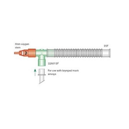 Intersurgical Oxygen Recovery T-Piece Kit with 15mm Expiratory Flextube & 40% Venturi Valve