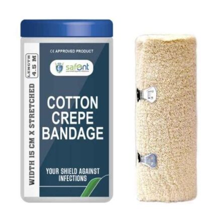 Safent 6 inch 15cmx4.5m Cotton Crepe Bandages