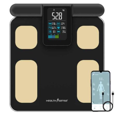 HealthSense 200kg Smart Bluetooth Weighing Scale with BMI & BMR Calculator