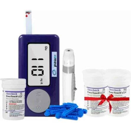 Ozocheck OT2GS Easy Touch Glucometer Set for Blood Sugar Testing