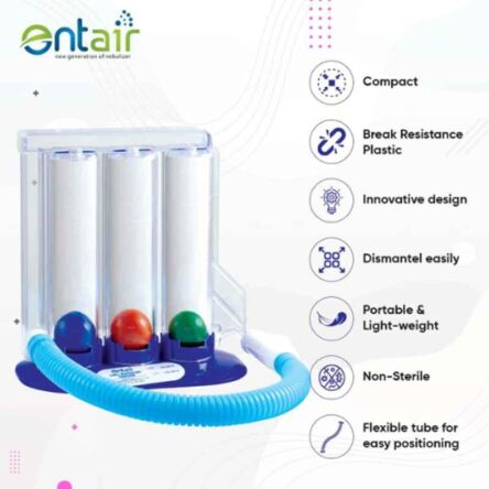 Entair Respiratory Steam Portable Green Mesh Nebulizer Machine with USB Port