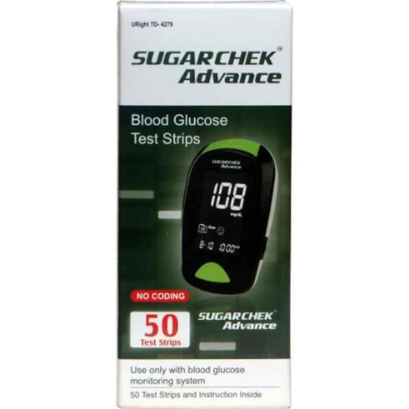 Sugarchek Advance 50 Pcs Glucometer Strips Box