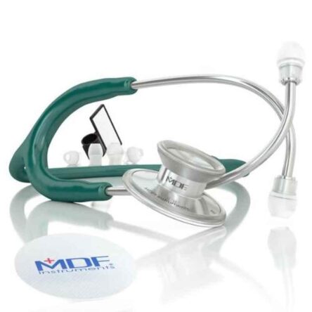 MDF Acoustica Lightweight Dual Head Aqua Green Stethoscope