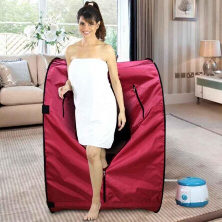 Kawachi 750W Reddish Maroon Panchkarma Swedan Portable Steam Sauna Bath for Health & Beauty Spa at Home