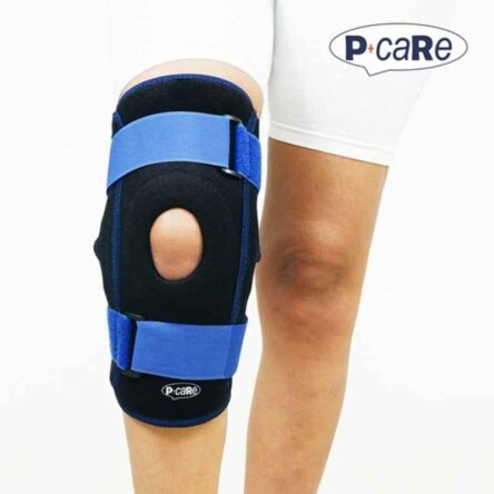 P+caRe Neoprene Black & Blue Knee support with Stays