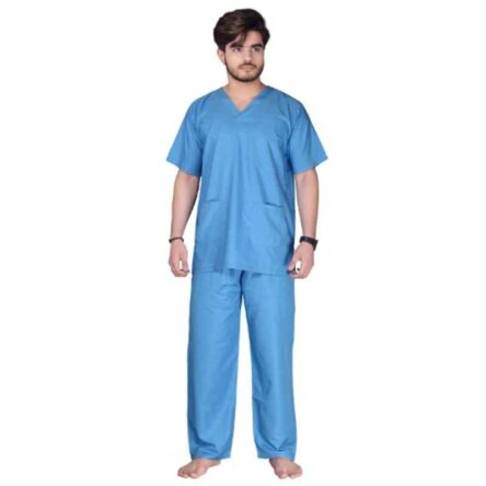 Saraf Cotton Blue Unisex Scrub Suit