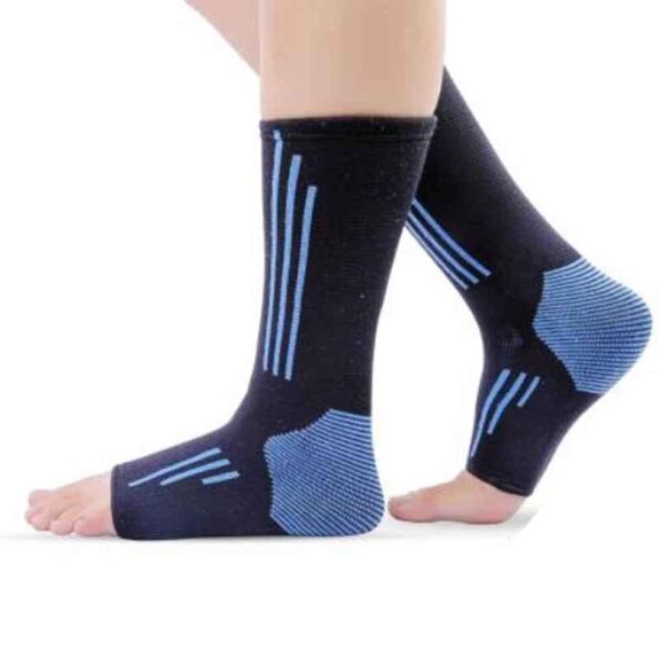 Pristyn Care beatXP Blue & Black Ankle Support Compression Socks