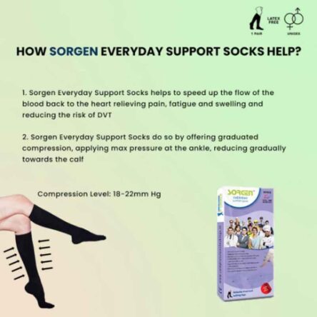 Sorgen Microfiber Black Everyday Compression Socks