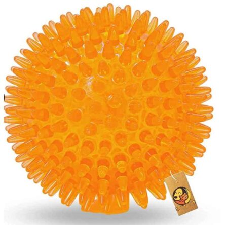 Agarwals 3 inch Non-Toxic Rubber Orange Dog Teething Toy