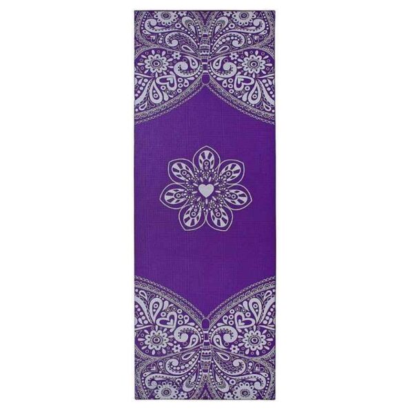 Strauss 1730x610x5mm Purple PVC Meditation Butterfly Yoga Mat with Cover