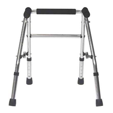 Smart Care Aluminium Height Adjustable Folding Walker with 2.5 inch Castor