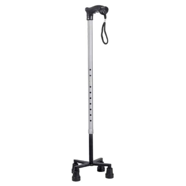 MCP 25-39 inch Silver Aluminum Quadripod Walking Stick/Quad Stick