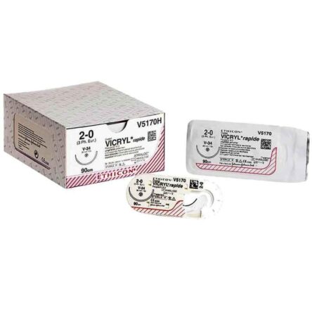 Ethicon W9918 Vicryl Rapide 4-0 Undyed Braided Suture