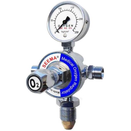 Seema 4 Bar Single Stage Single Gauge Medical Oxygen Gas Regulator