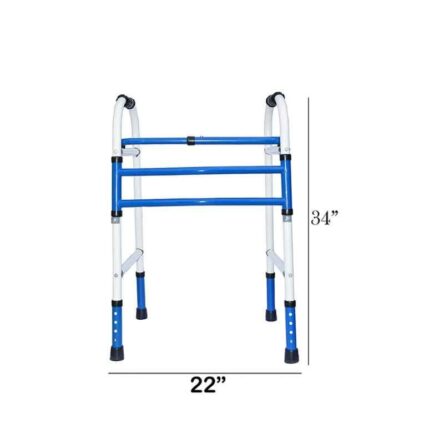 Thermomate W-5 158kg Blue Aluminum Height Adjustable Folding Walker