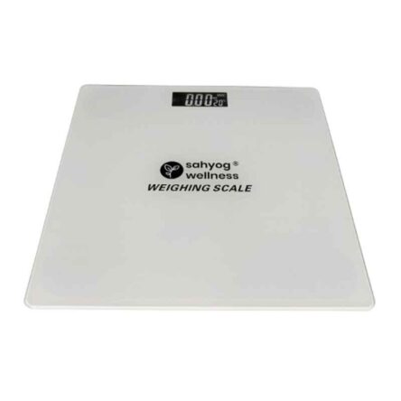 Sahyog Wellness 180kg Glass White Personal Digital Weighing Scale with Battery