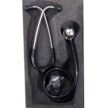 PSW Stainless Steel Black Dual Head Stethoscope Paediatric