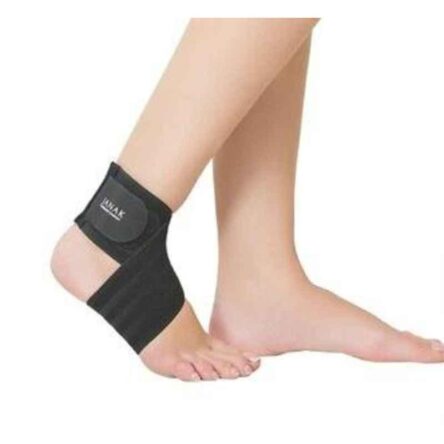 Optimo Neoprene Black Ankle Support Brace with Binder